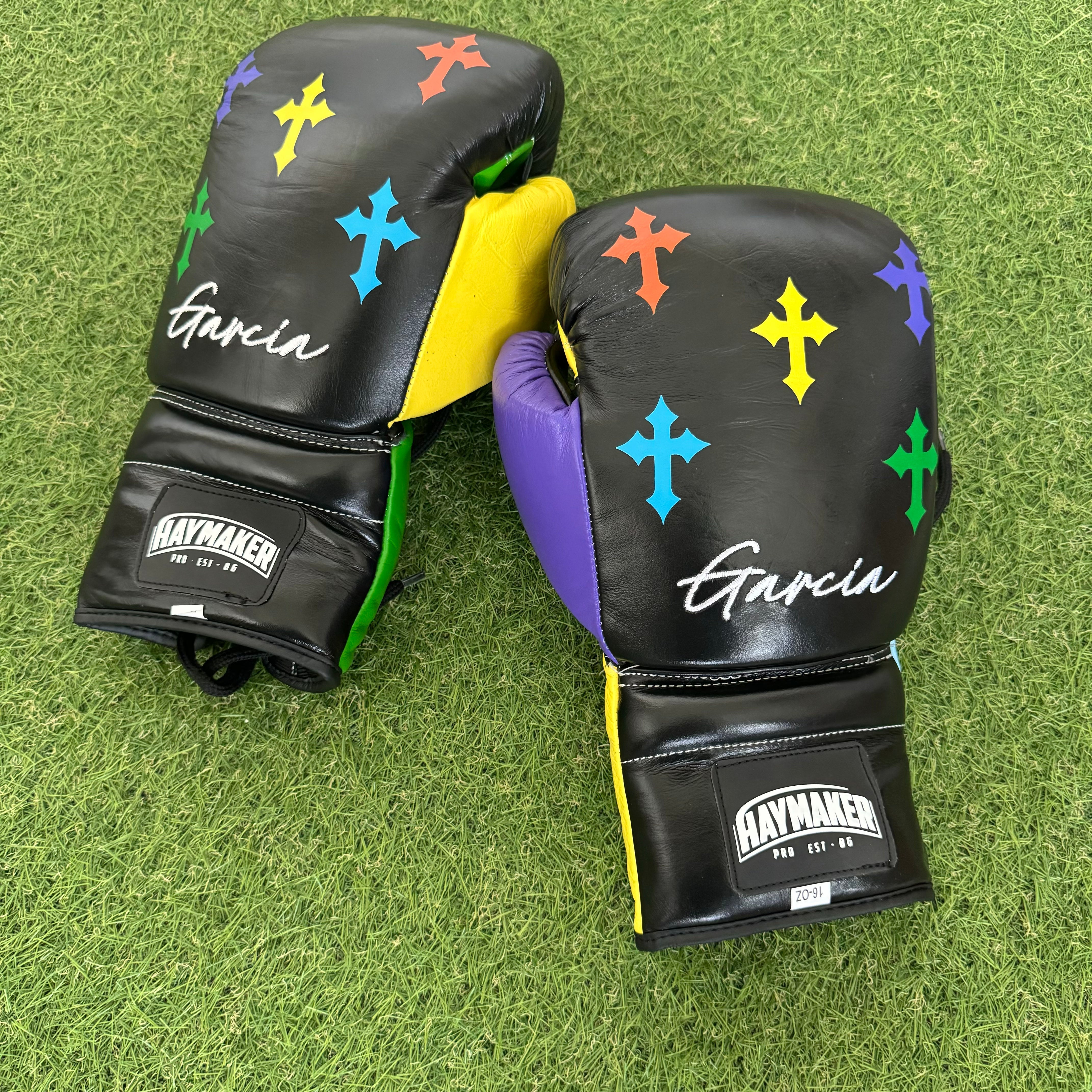 HM CRUCIFIX MULTI COLOR | PRO ELITE GLOVES 100% LEATHER – Haymaker