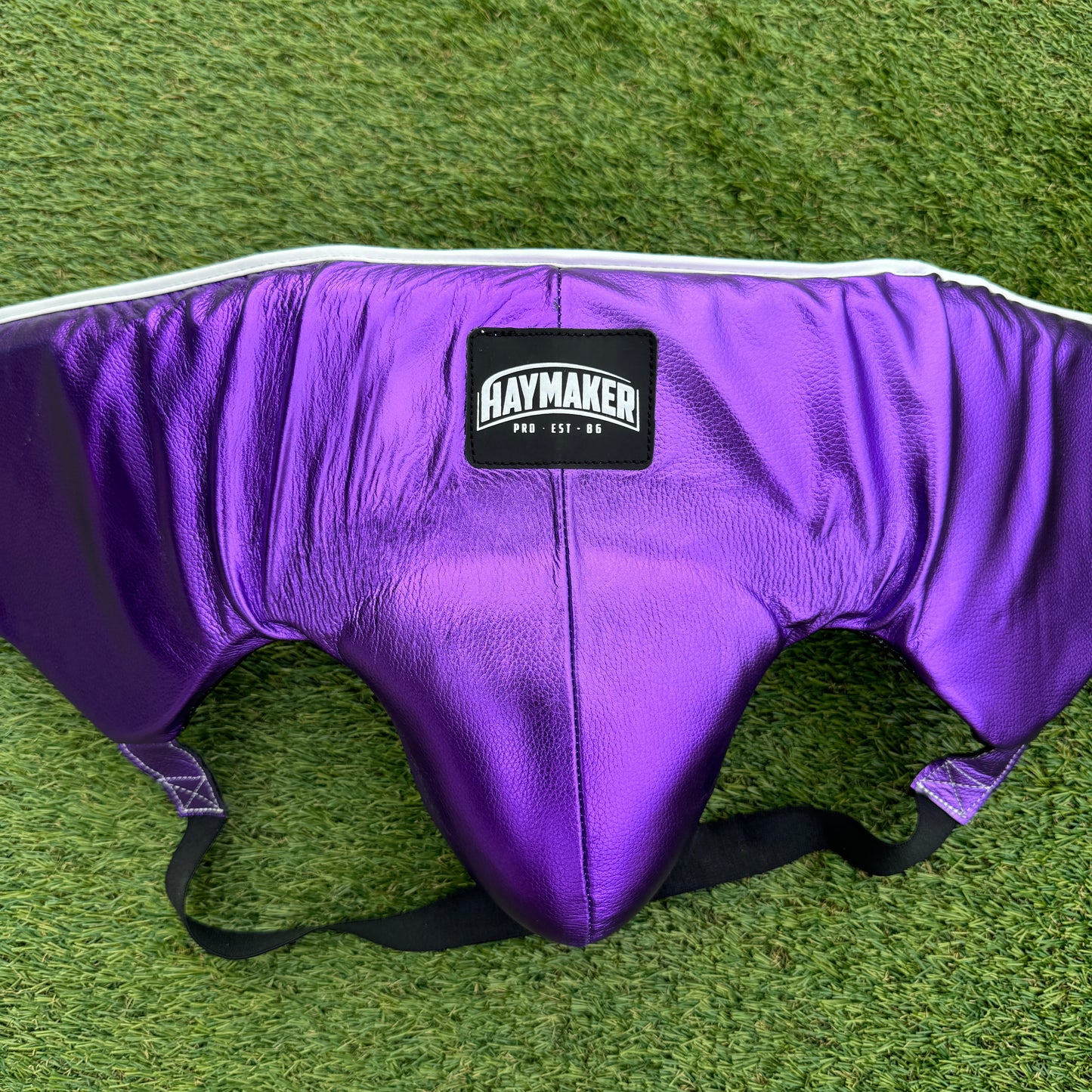 METALLIC PURPLE | BOXING GROIN GUARD 100% LEATHER