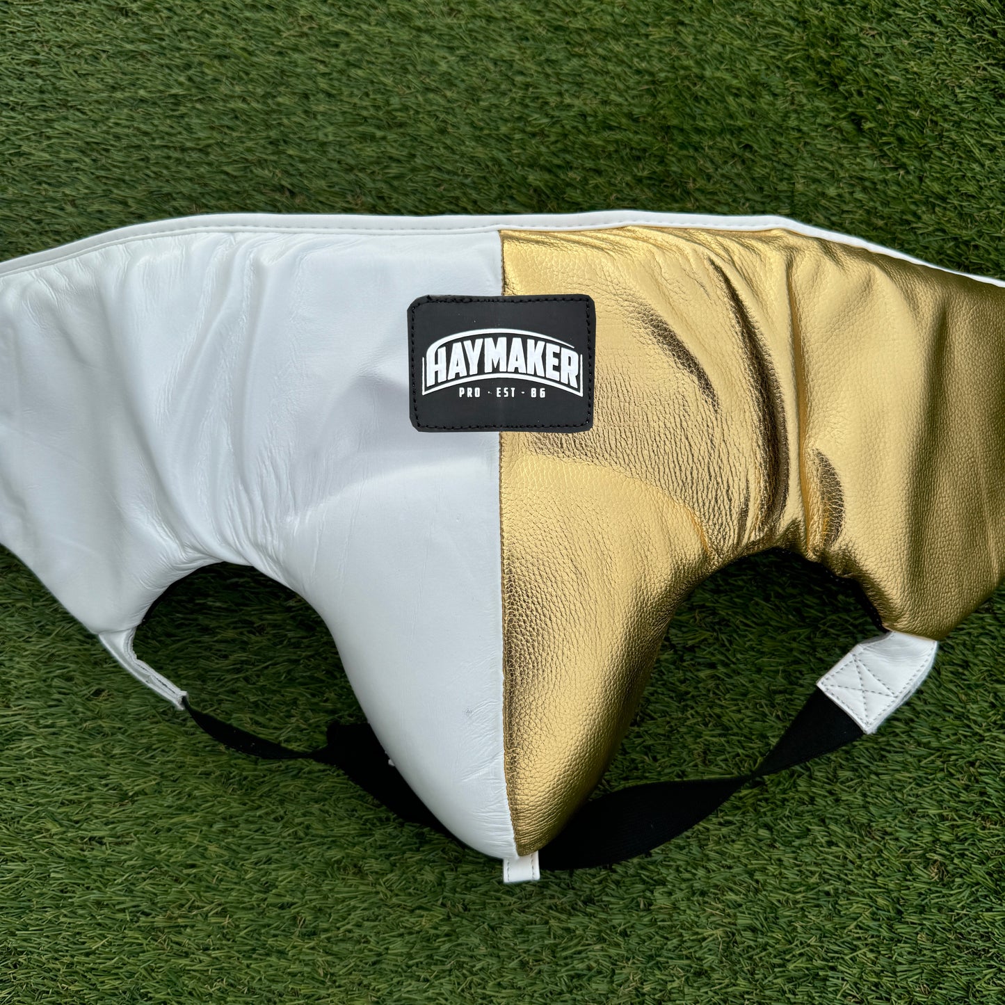 WHITE GOLD | BOXING GROIN GUARD 100% LEATHER