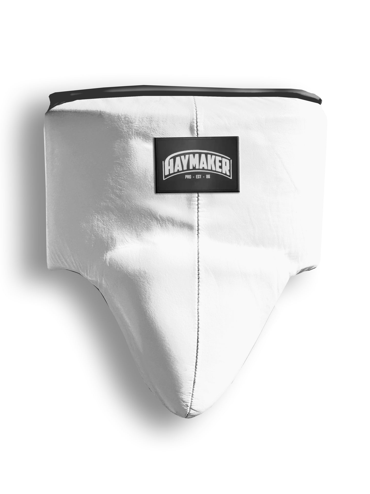 WHITE | BOXING GROIN GUARD 100% LEATHER