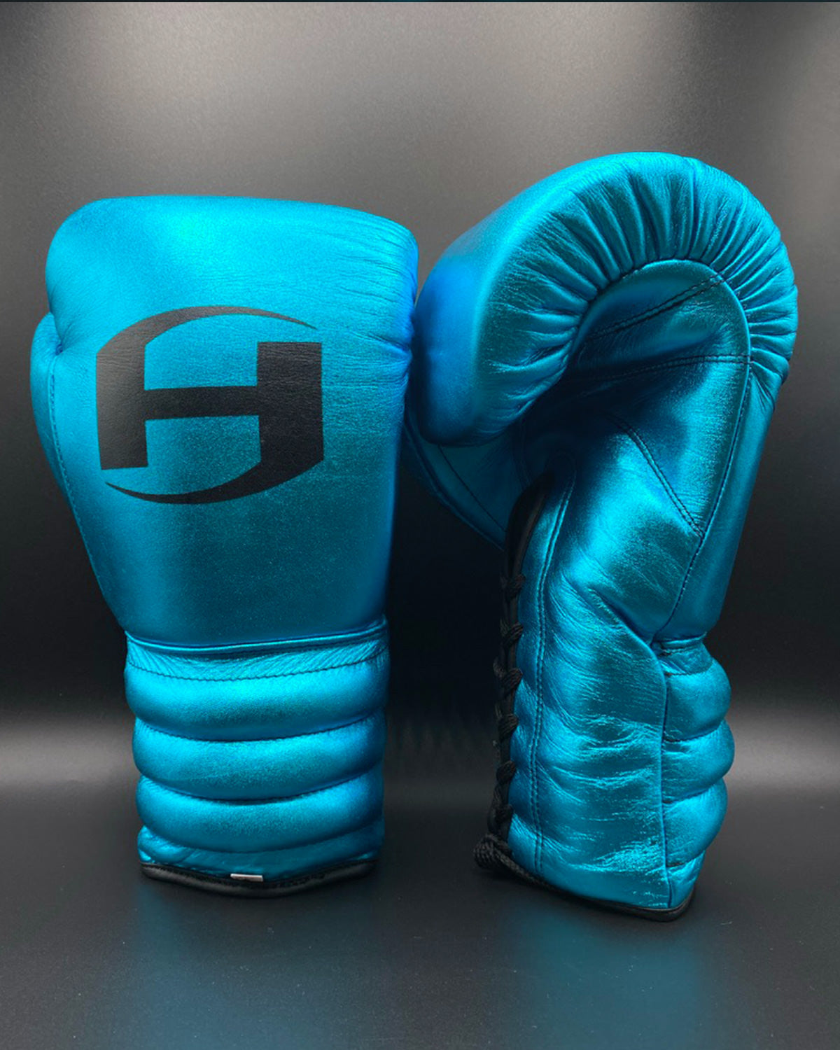 METALLIC TEAL | BOXING GLOVES 100% LEATHER