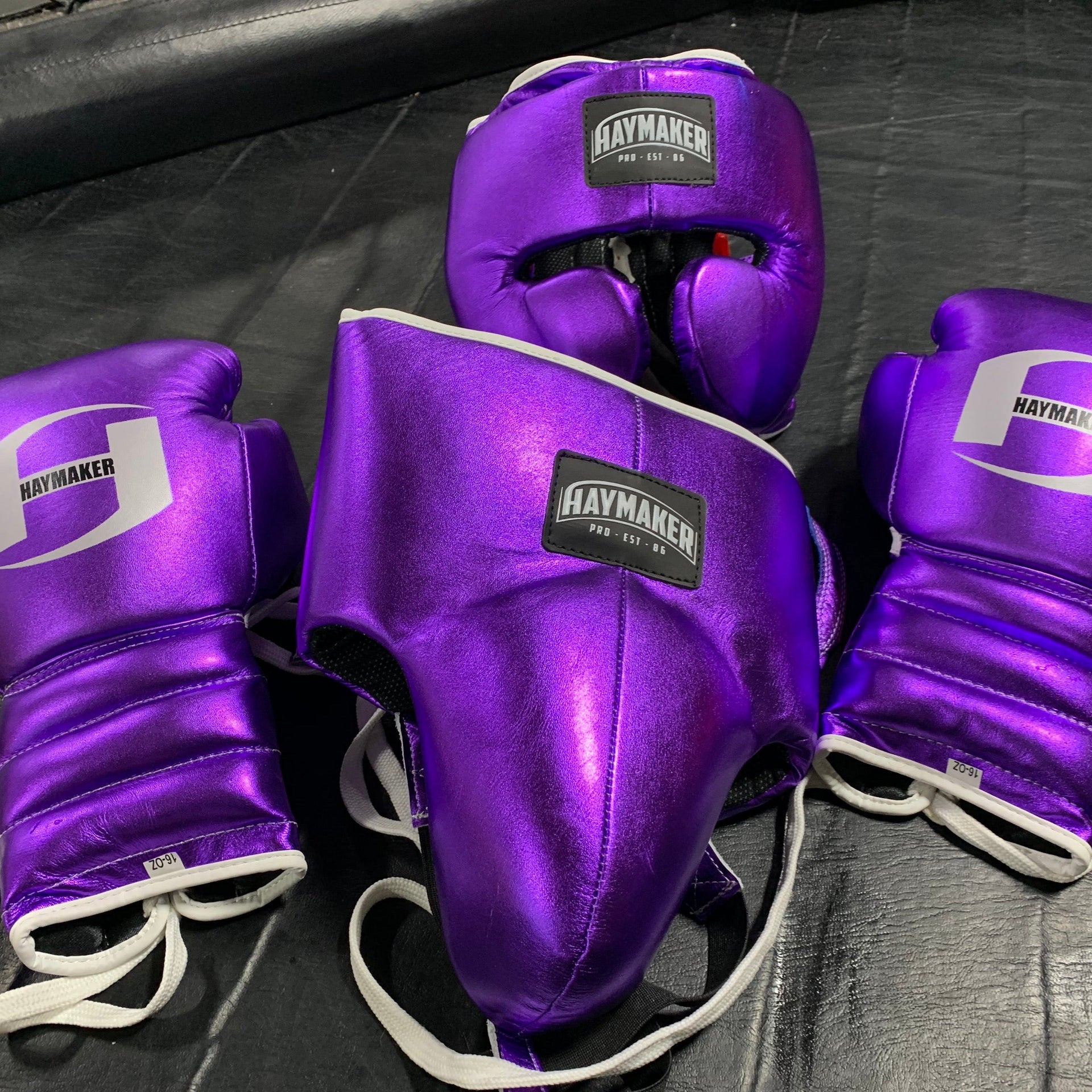 METALLIC | PRO EDITION | SPARRING SET | 100% LEATHER – HAYMAKER BOXING